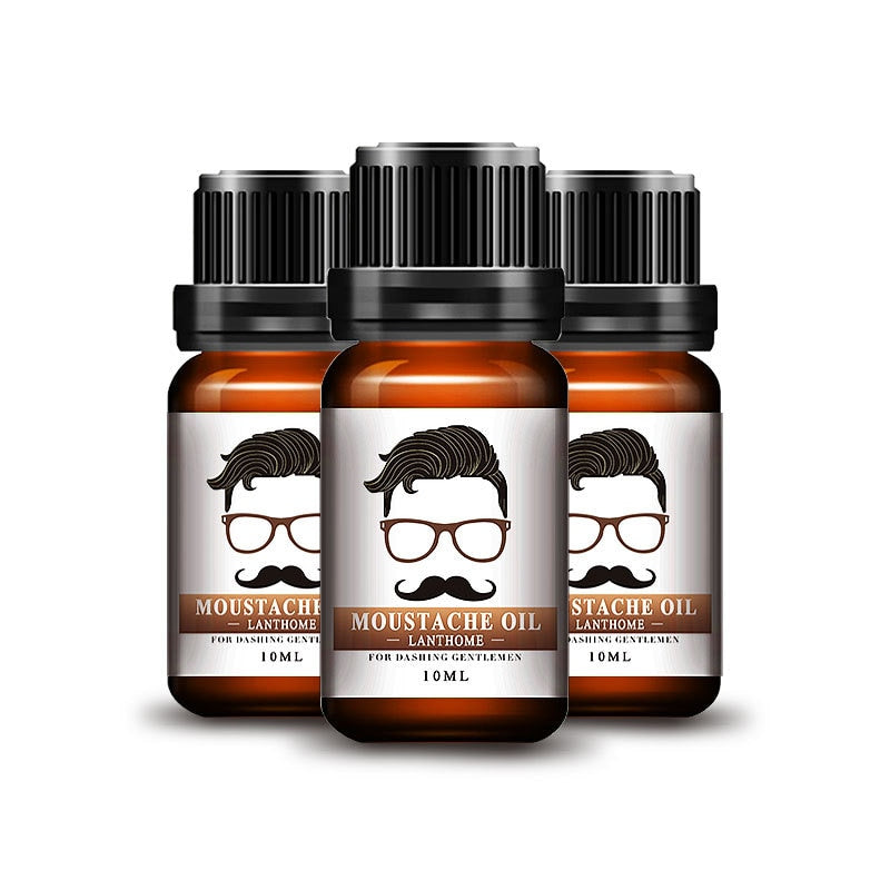 10ml Gentlemen Beard Oil Moisturizes Facial Hair Moustache Cream Essential Oil Loss Prevent Growth Face Hair Thicker TSLM2