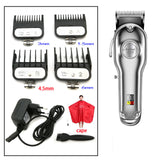 Kemei 1986 All-metal Barber Professional Hair Clipper Electric Cordless LCD Hair Trimmer Gold Silver Hair Cutting Machine Mower