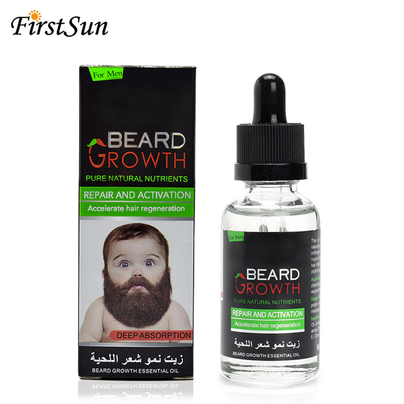 Natural Organic Beard Oil Balsam Wax Hair Loss Conditioner For Fast Beard Growth 30ml Essence Hair Tonic Gentlemen Beard Care