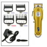 Kemei 1986 All-metal Barber Professional Hair Clipper Electric Cordless LCD Hair Trimmer Gold Silver Hair Cutting Machine Mower