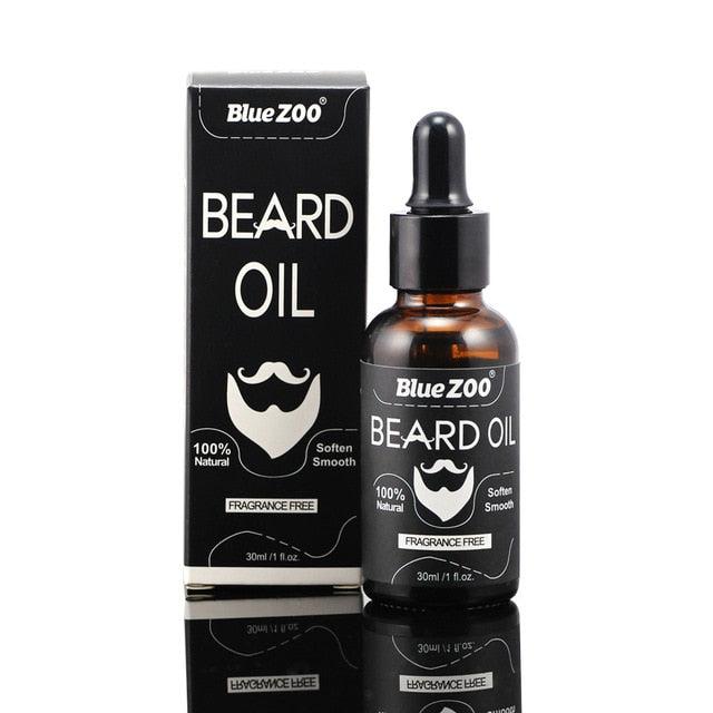 4 Tastes Beard Oil Beard Wax Balm Natural Hair Loss Products Health Care Tools Leave-In Conditioner for Groomed Beard Growth
