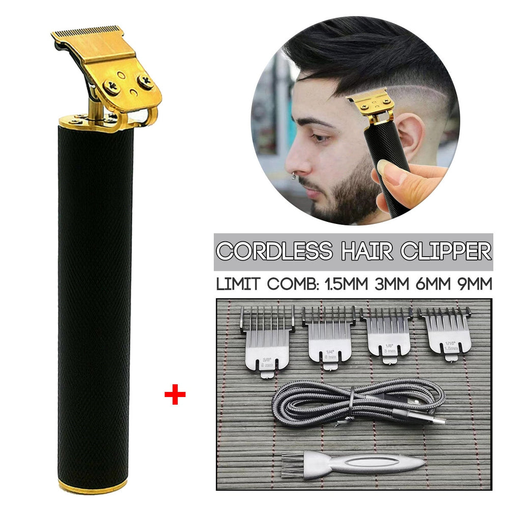 Professional  Rechargeable Hair Trimmer Men Hair Clipper barber finishing Hair Cutting Machine swap with 4 Limit Comb