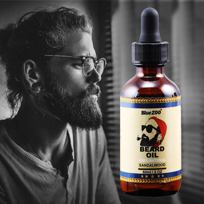 100% Natural Organic Face Beard Oil Soften Hair Growth Nourishing For Men Beard Grow Products Dropshipping