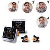 Bellylady 5 pçs barba crescimento do cabelo óleo bigode dos homens creme barba kit de óleo com bigode pente escova de armazenamento saco estilo barba conjunto