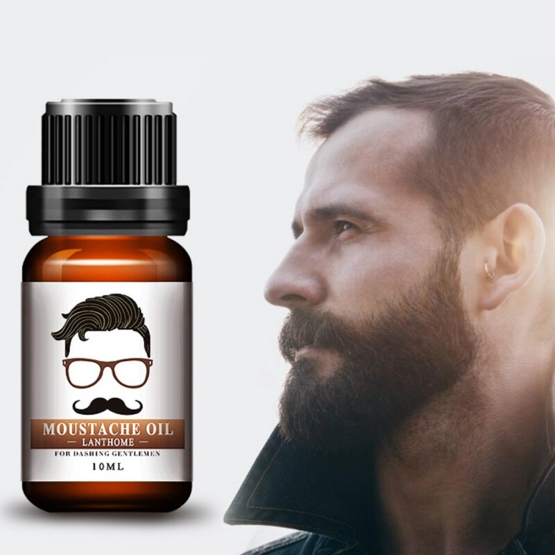 New Men Beard Oil For Styling Beeswax Moisturizing Smoothing Gentlemen Beard Care Conditioner 10ml